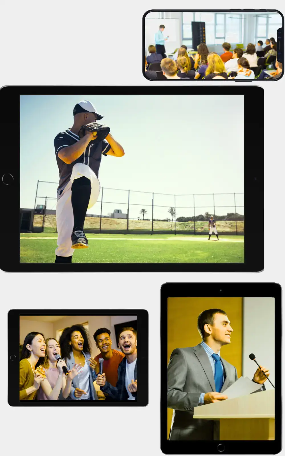live streaming sports, church services, and schools